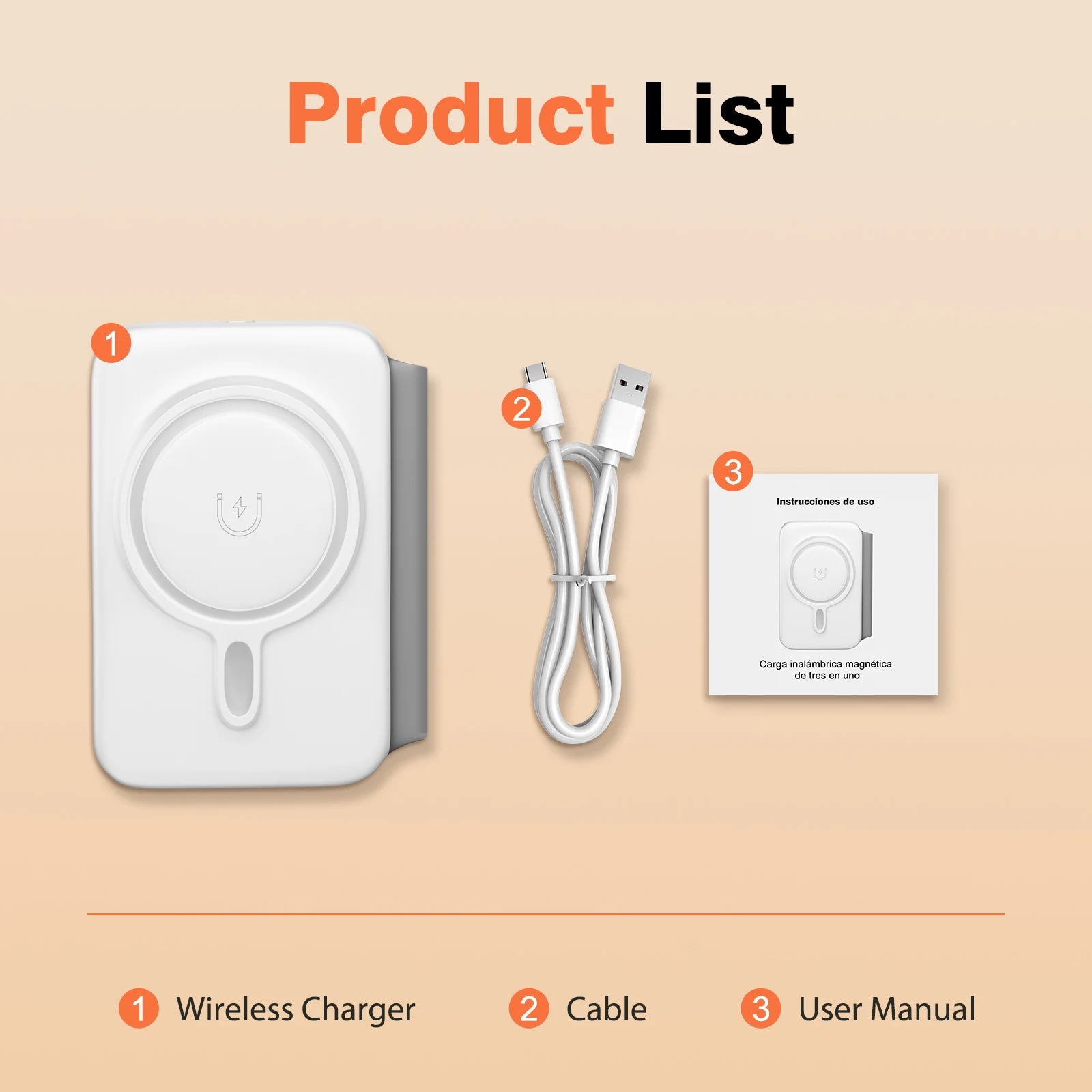 3 In 1 Wireless Charger Station Magnetic Foldable 15W For Apple Devices iPhone 16 15 14 13 12 Pro/Pro Max/Plus/Watch & Airpod