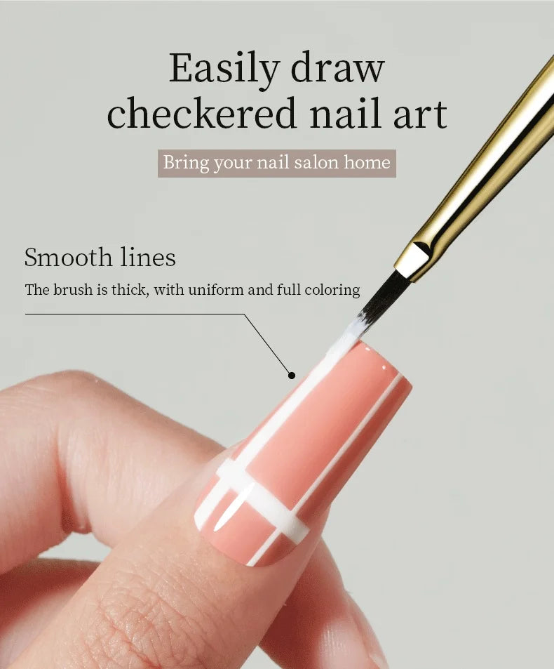 Pincel de Nail Art RSNAIL | Diseños, Líneas y Cuadros | Acrílico DIY Manicure 💅 - Firu Total Sales