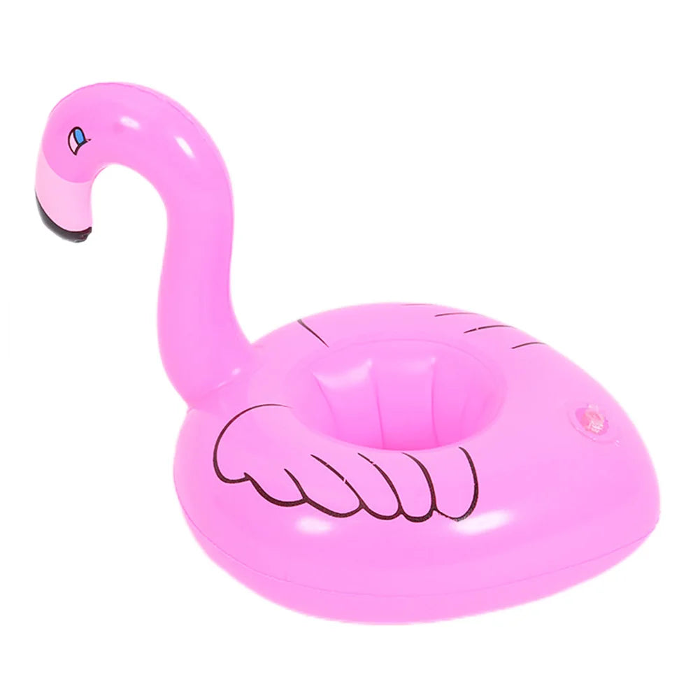1-20 Pcs Tropical Flamingo Party Decoration Cup Holder Pvc Water Float Inflatable Drink Cup for Adults Pool Drinkware Tray Decor