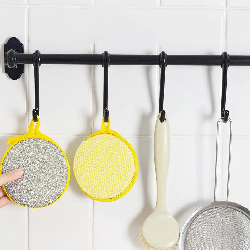 10PCS Double-Sided Dishwashing Sponges, Reusable Kitchen Cleaning Brushes for Pots, Pans & Dishes, Household Cleaning Tools