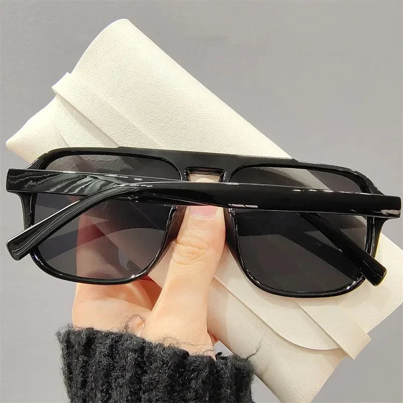 Men Oversized Frame Sunglasses Classic Big Frame Sport Eyeglasses 2024 Vintage Brand Design Shades UV400 Eyewear Trendy Glasses