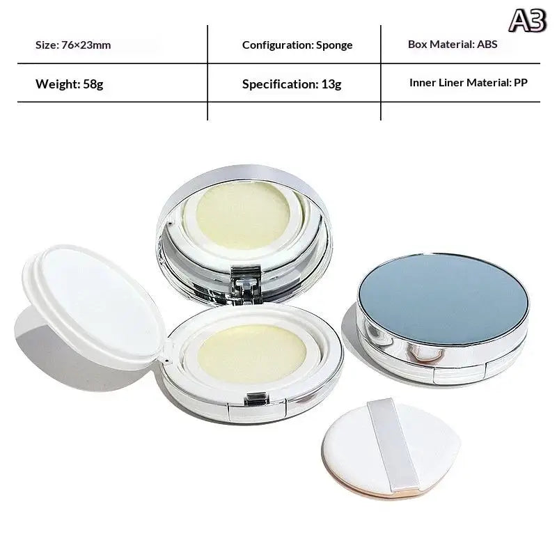 Portable Air Cushion Box With Puff With Mirror Compact Foundation Case BB Cream Container Makeup Tools DIY