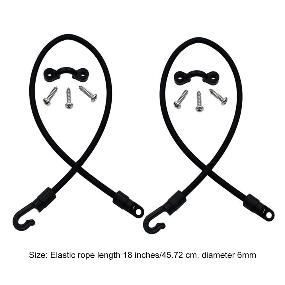 Boat Fishing Rod Tamer Holder Portable Elastic Rope Hook Fixing Buckle Set Deck Mount Connector for Kayak Marine Boat