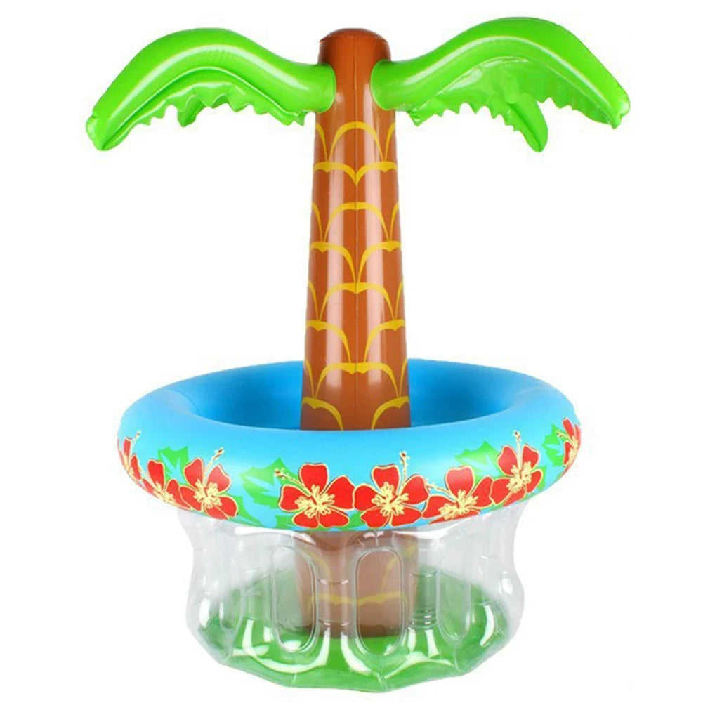 1/2PCS Inflatable Palm Tree Ice Bucket Bear Cooler Drink Holder Hawaiian Birthday Decoration Summer Beach Pool Party Accessories