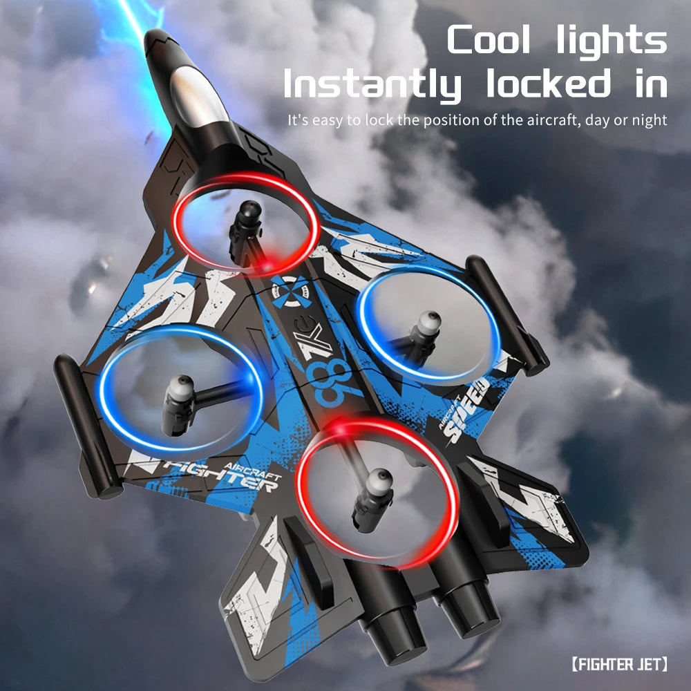 Avión RC Foam YL86 2.4G con Luces LED | Acrobacias 360° | Regalo Navidad Niños 🎅 - Firu Total Sales