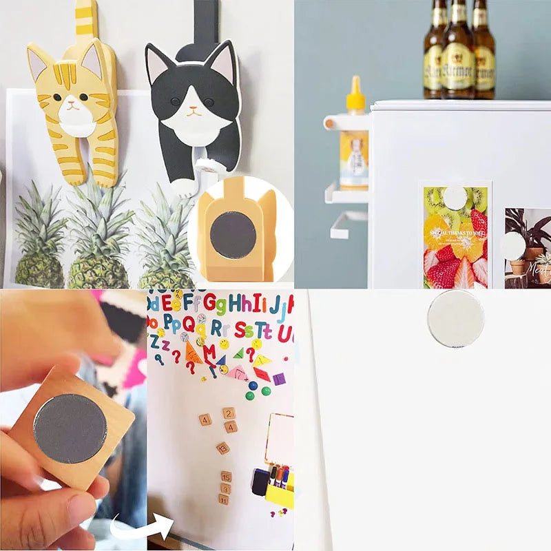 20/50PCS Magnetic Sheets Round Self Adhesive Magnet Office Refrigerator Flexible Magnetic Sticky Stickers For Home Hot Sale