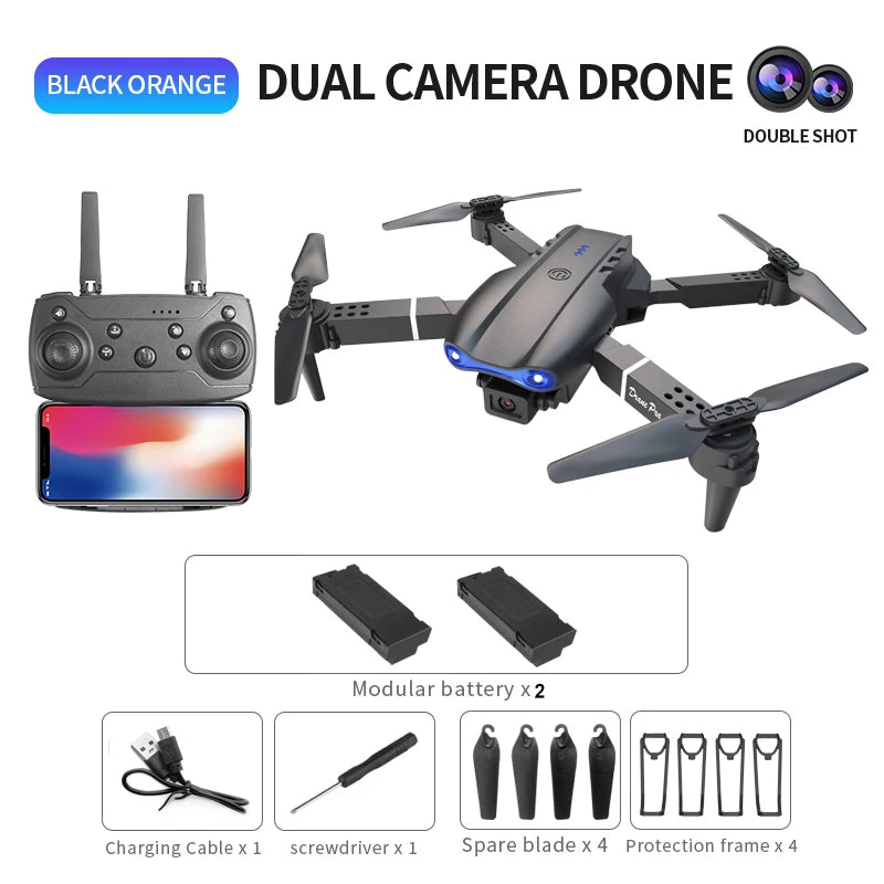 Drone E99 Pro | Cámara Dual HD | Flash | WiFi | Evitación de Obstáculos | Fotografía Aérea | Quadcopter