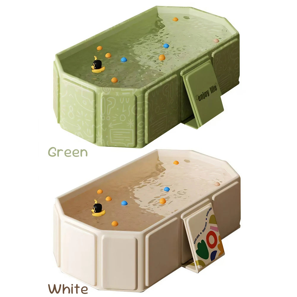 Foldable Baby Bathtub with Drain — Compact Infant Tub | All Ages