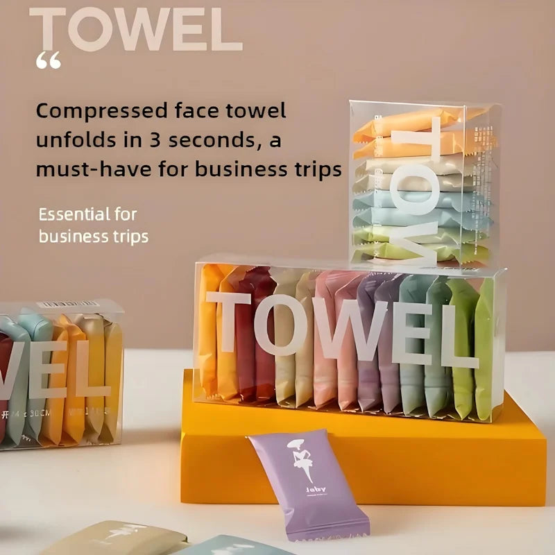 Thoughtful Valentines Gift for Him/Her -Individually Wrapped Compressed Towels,Soft Cotton Facial Towellets for Travel, Hygienic