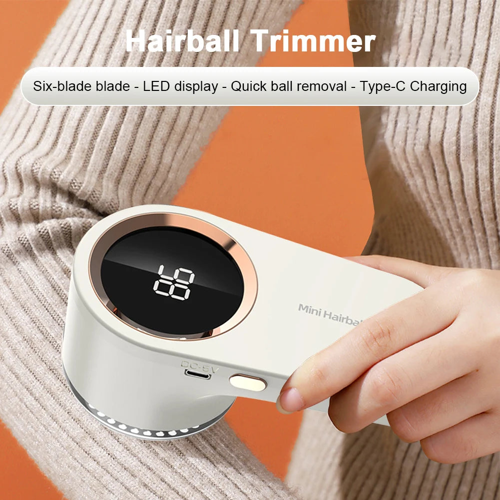 Quitapelusas Eléctrico Recargable USB | Pantalla Digital | Ergonómico | Ropa y Suéter