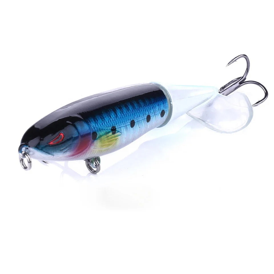 Señuelo Topwater SANMO | 10/14cm | Spinner Popper Lápiz | Hélice Cola Giratoria | 10 Colores | Mar y Lago - Firu Total Sales