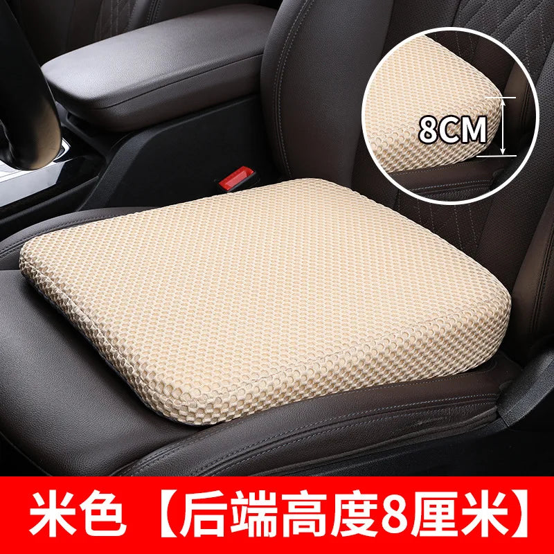 Car Booster Seat Cushion — Breathable Height Boost Pad | Fatigue Relief