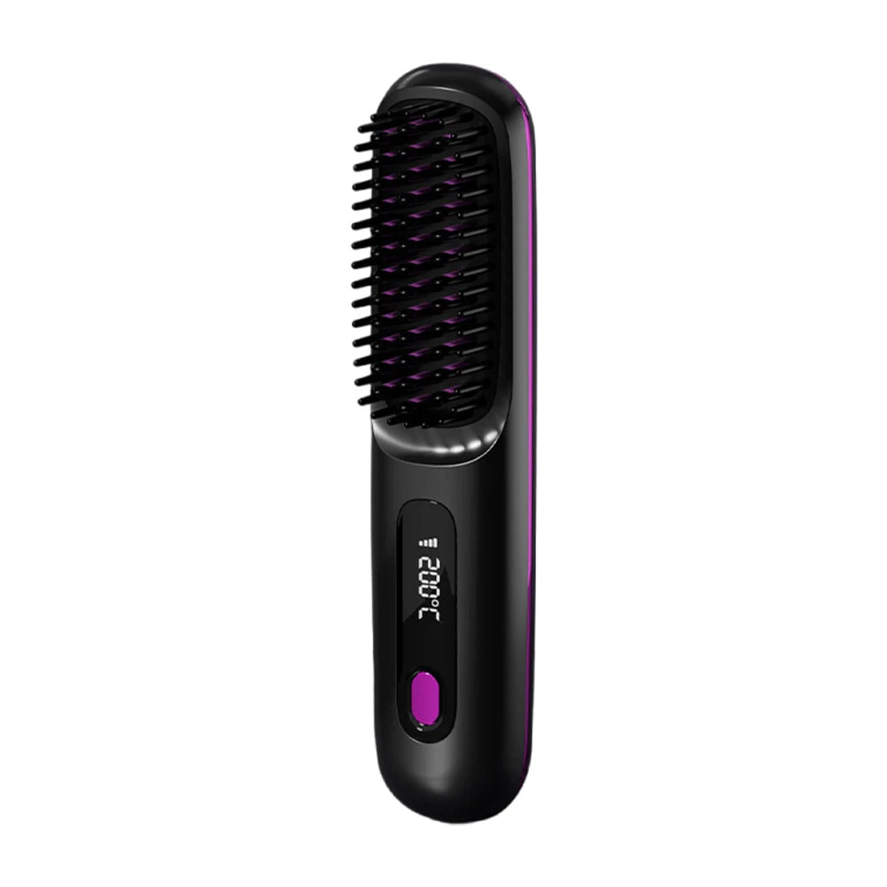 Cepillo Alisador Inalámbrico Portátil | 3 Temperaturas | Antiquemaduras | Cabello 💇