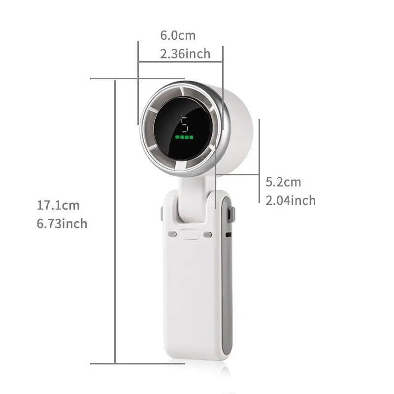 2025 Popular Portable Handheld Turbo Fan, 5 Gear Wind Hand Fan, Handheld Fan, Portable Mini Hand Fans, USB Rechargeable Turbo Fa