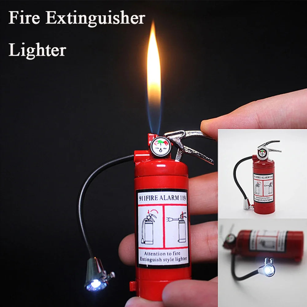 New Torch Lighter Metal Flash Light Free Fire Butane Gas Pipe Lighter Unusual Inflated Cigar Cigarette Lighter