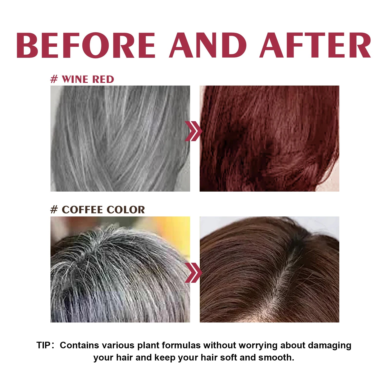 Instant Coloring Shampoo Natural 5 Colors for Men Women DIY Hair Dye Coloring Care Gentle Non-Irritating 100ml Hair Dye Shampoo