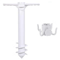 3/5 Spin Inserts Spiral Umbrella Plug with Hook Spike Auger Keep Holder Windproof Sunshade Bracket Equipment for Sand Soil Grass