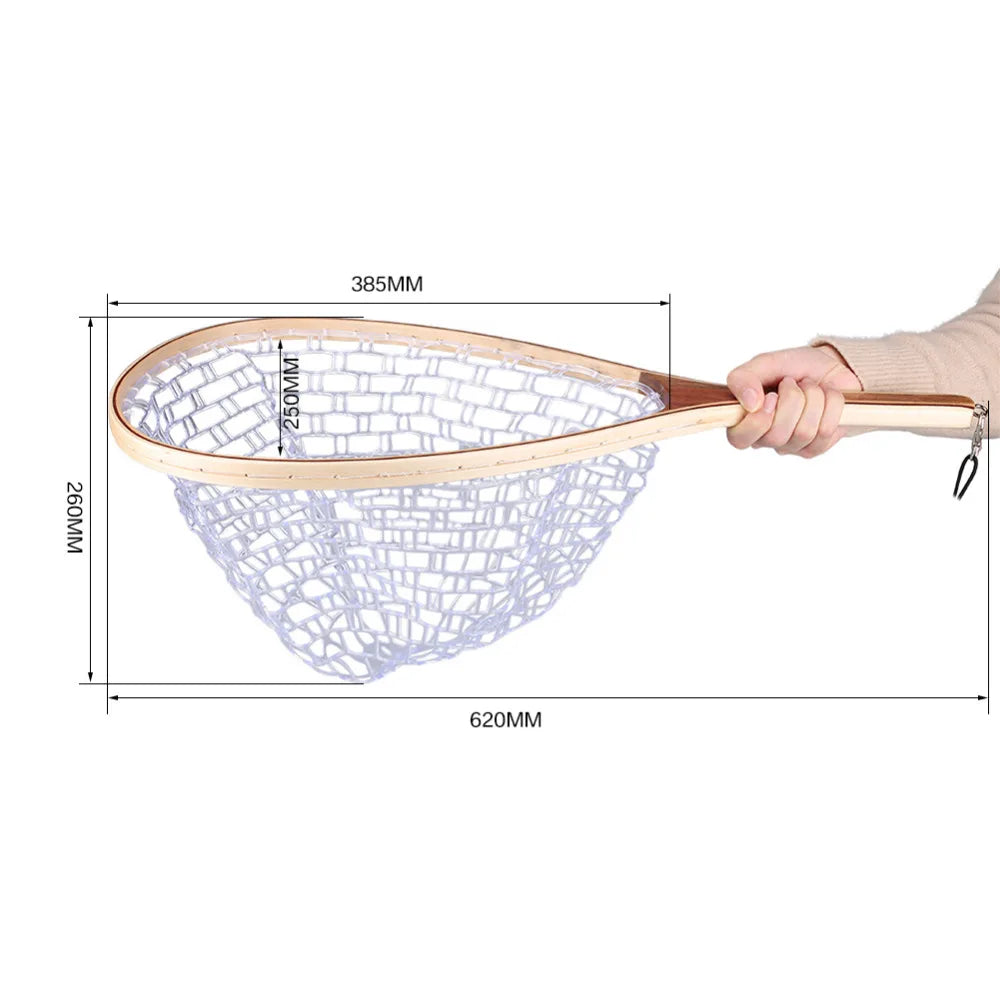 Collapsible Fishing Landing Net with Telescoping Pole Handle Extend to 190cm 100cm 80cm Fishing Net For Saltwater Freshwater