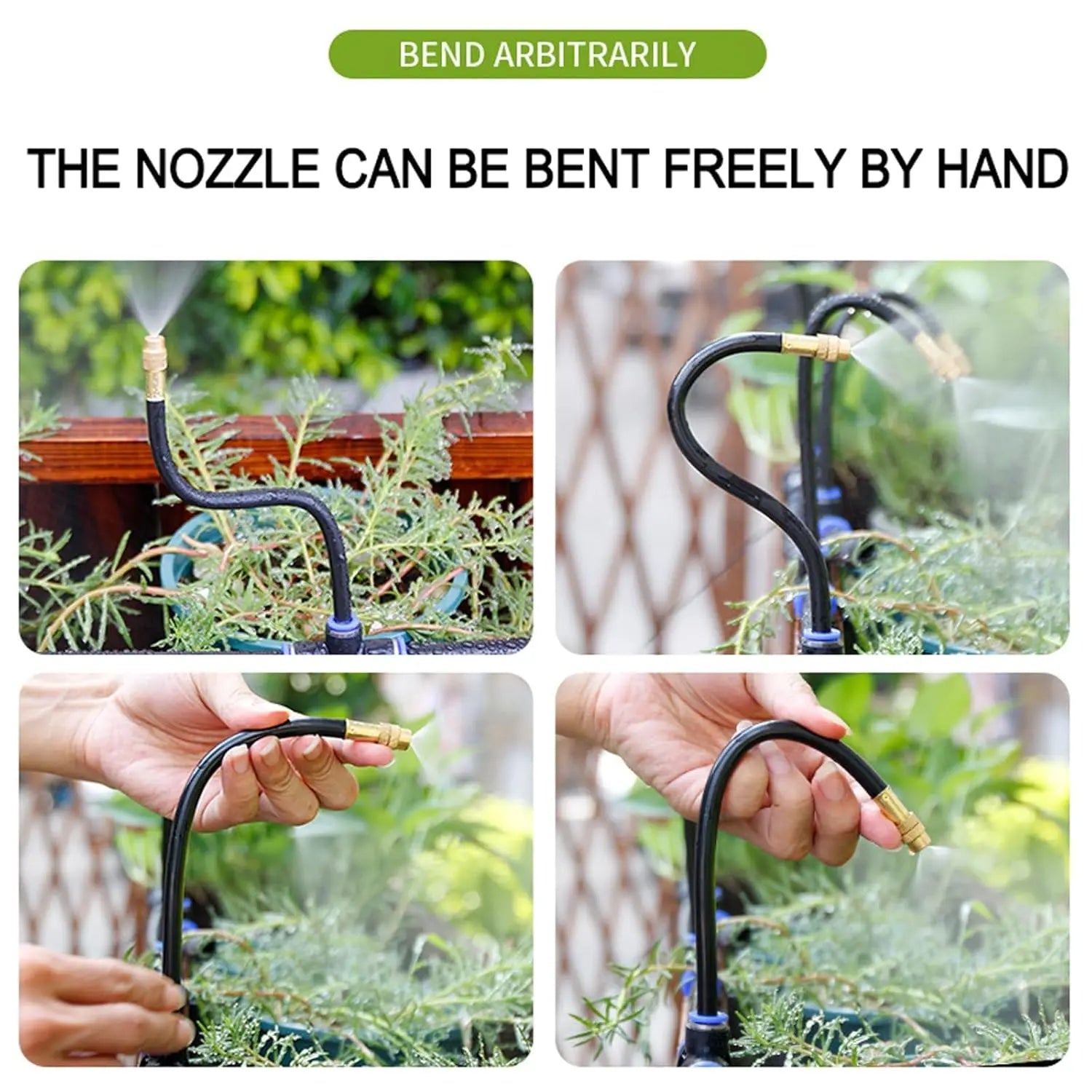 Automatic Drip Irrigation Kit for Potted Plants, 360° Adjustable Sprinklers, Quick Connect Tubing for Garden & Balcony