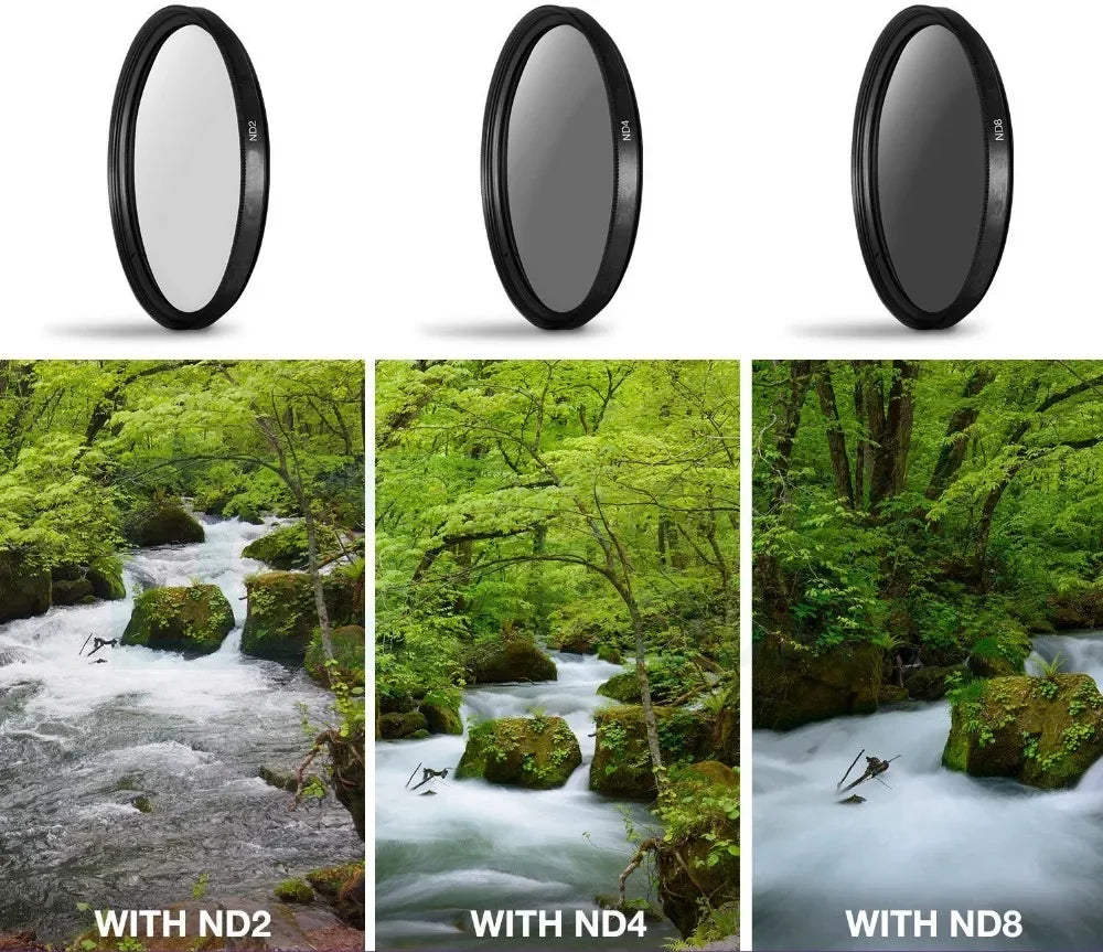 Lightdow UV+CPL+FLD+AND 2 4 8 Camera Lens Filter 6 in 1 Kits 49-82mm Kit for Cannon Nikon Sony Camera Lens USA ES Free Shipping