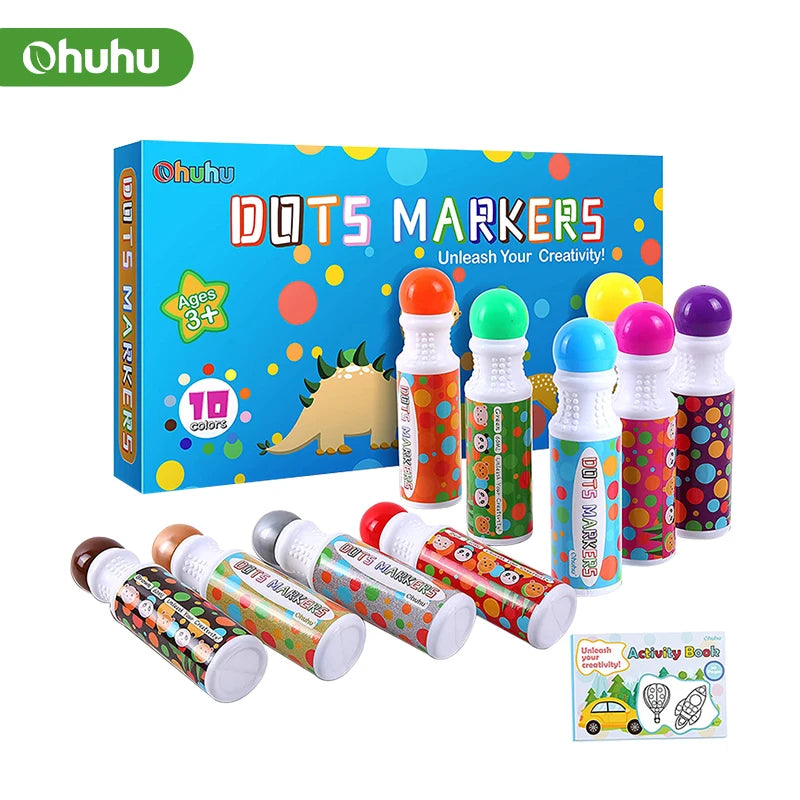Washable Dot Markers for Kids – Bingo Painting Pens