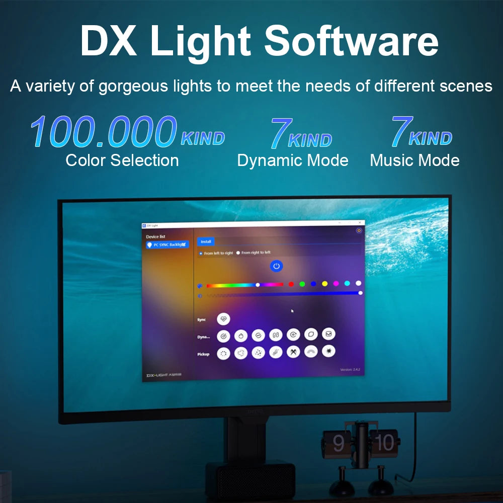 Tira LED RGB Lumtang Ambiental | Sincronización TV/PC/Monitor | Gaming | DIY | Decoración Hogar - Firu Total Sales