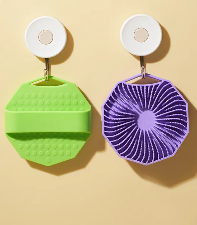 1 pc Silicone Body Scrubber - Exfoliating Bath Brush and Skin Cleanser - Shower Sponge for Gentle Body Scrub and Wash