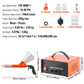 SucceBuy Powder Coating System 50KV Electrostatic Output Powder Coating Kit with Foot Switch Spray Gun Nozzles and Powder Cups
