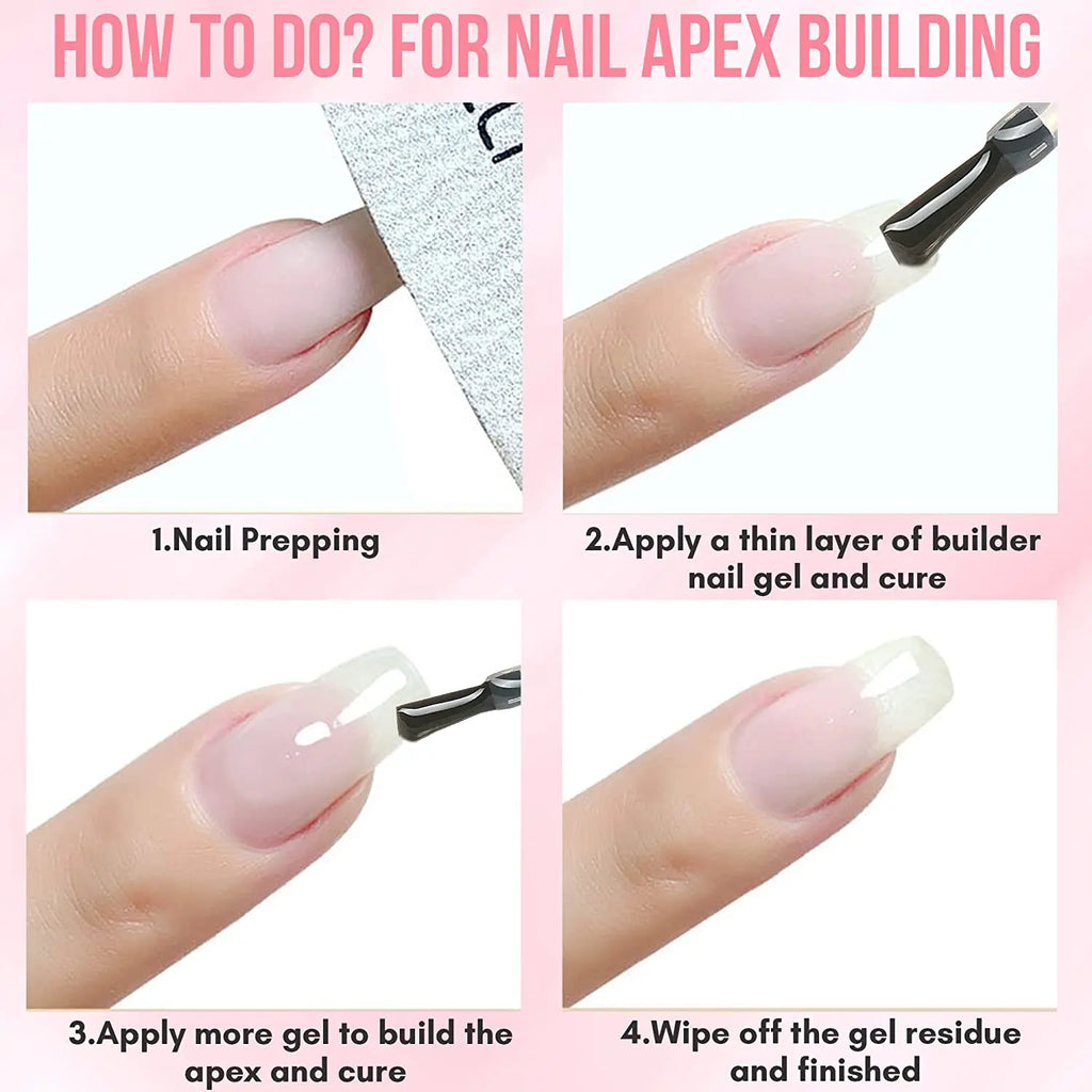 Makartt 5-in-1 Builder Gels Nail Gel Extension Nail Strengthen & Nail Repair Base Coat Nail Polish Soak Off  UV/LED Lamp Needed