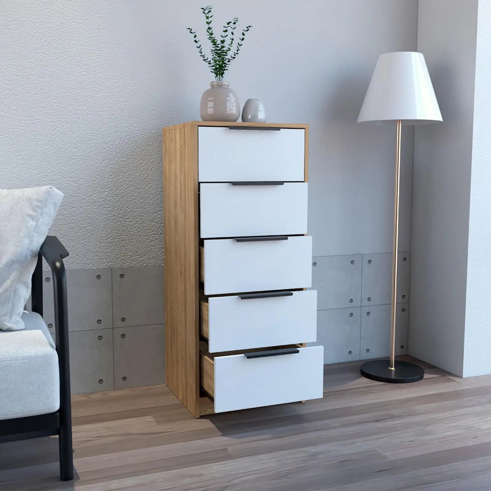 Vertical Dresser Tall Dresser Drawer Dresser for Entryway Closet Living Room - Firu Total Sales