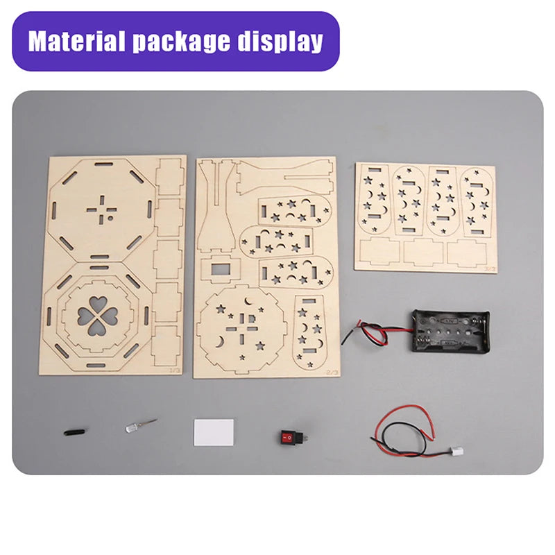 Educational Project DIY Wooden Small Table Lamp Craft Kit
