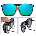 Polarized Clip On Sunglasses Men Photochromic Car Driver Goggles Night Vision Glasses Anti Glare Vintage Square Glasses Oculos