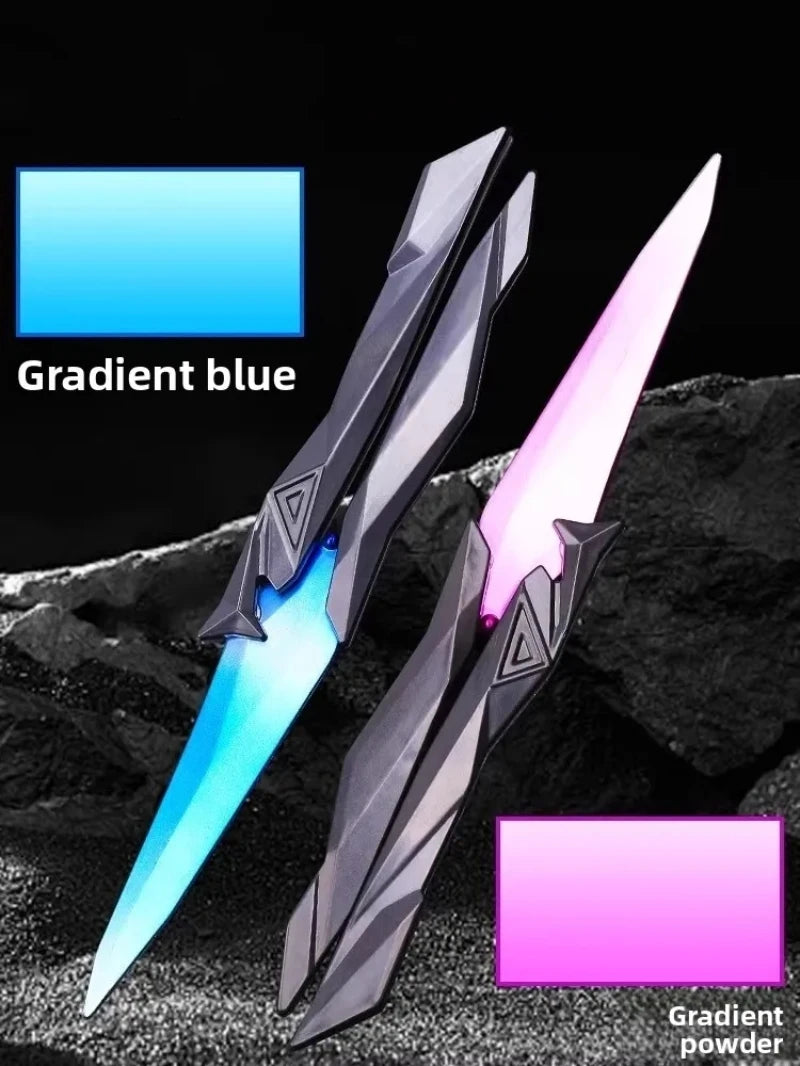 Plastic Valorant Singularity Butterfly Knife Toy Foldable Gaming Replica Model Perfect Gift for Boys and Game Enthusiasts