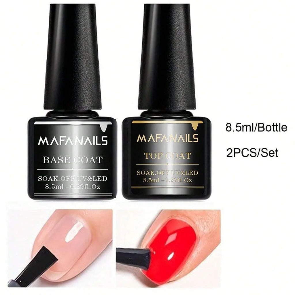 Set Base y Top Coat Gel 8.5ml 2pcs | Larga Duración | Soak Off LED | Acabado Perfecto - Firu Total Sales
