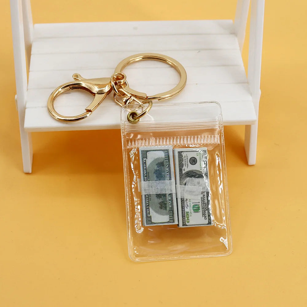 The Unique Handcrafted Keychain And Mini Wallet Of The Simulated US Dollar Bill Make The Perfect Gift For Friends
