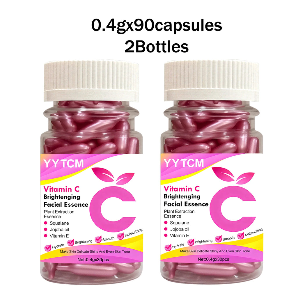 Vitamin C Brightening Capsule Essence | Squalane + Vitamin E | 30 Caps | Deep Hydration