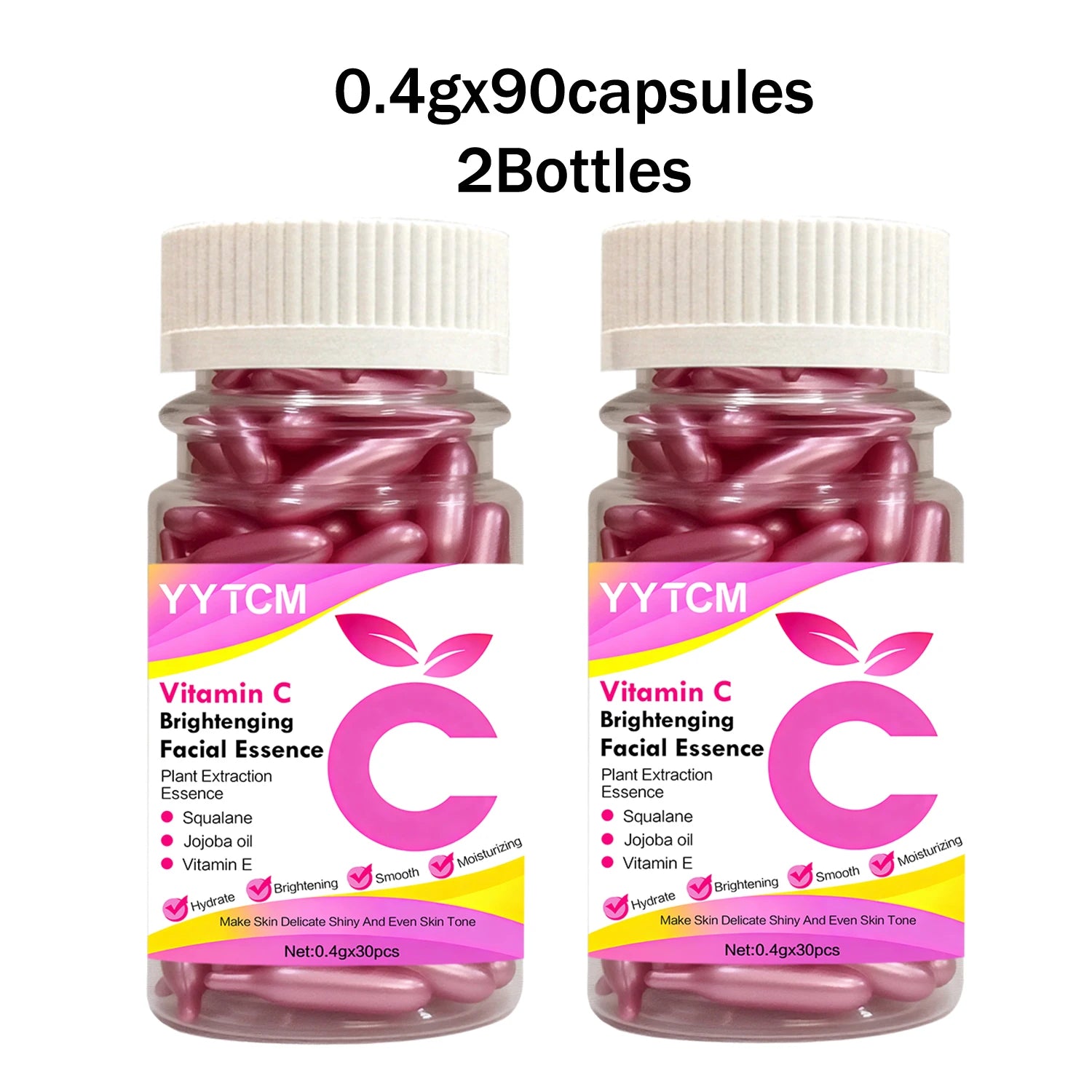 Vitamin C Brightening Capsule Essence | Squalane + Vitamin E | 30 Caps | Deep Hydration