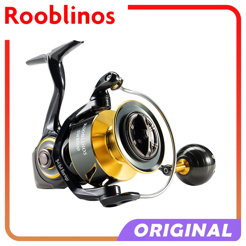 ROOBLINOS SW Spinning Reel Ultralight  Saltwater Surf Reel  5.0:1 9+1 BB Max Drag 12kg Fishing Reels Wheel - Firu Total Sales