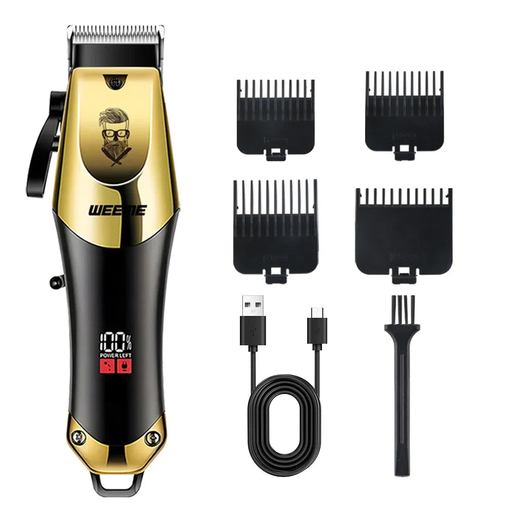 Cordless Electric Hair Cutting Machine Vintage Hair Clipper Portable Shaver Barber USB Fast Charging Hair Trimmer For Hairdresse - Firu Total Sales