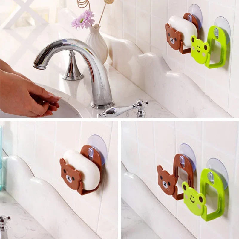 Suction Cup Sink Sponge Holder Sponge Drain Rack Kitchen Storage Hanger Punch Free Kitchen Tool Sink Rag Dishcloth Storage Rack