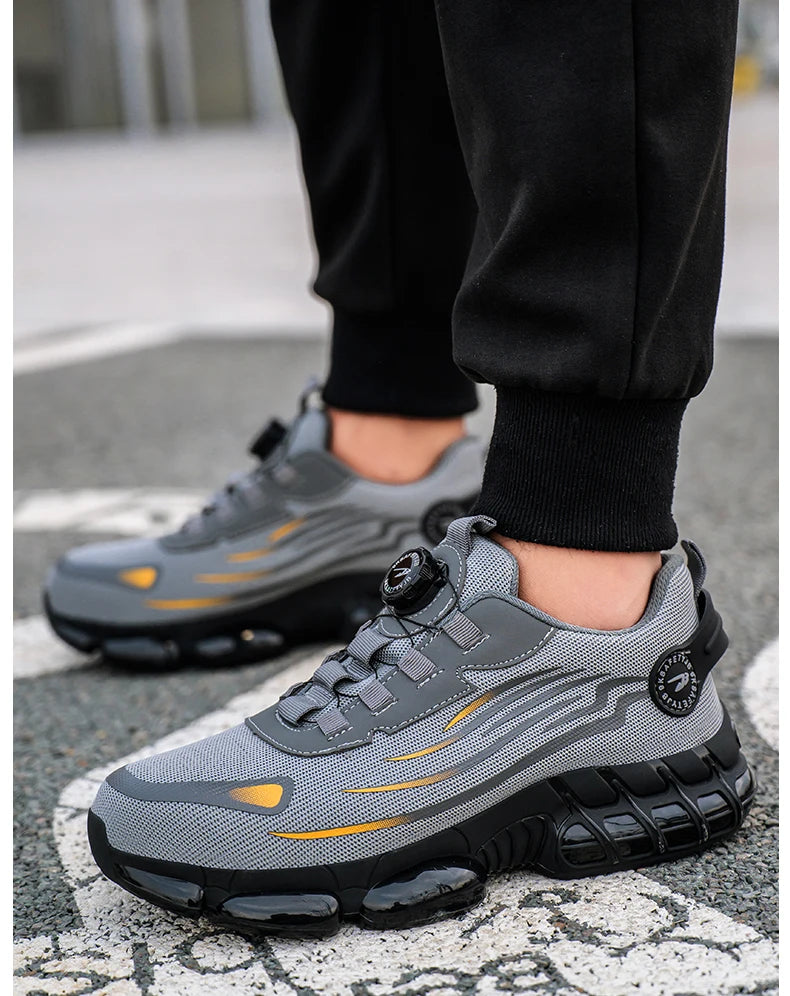 Zapatos de Seguridad Transpirables | Sin Cordones | Suela Blanda | Antipinchazos | Antiaplastad