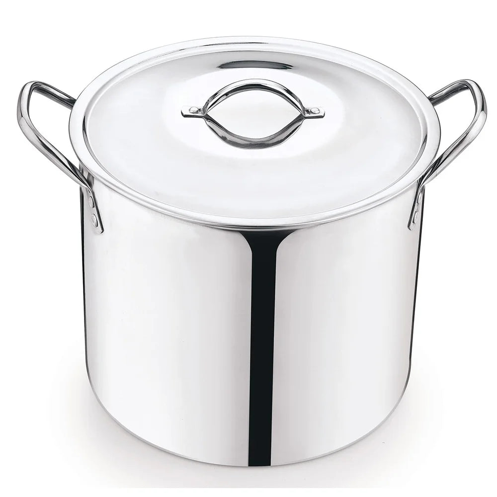 Olla de Sopa Acero Inoxidable 12Qt | Asas Frescas | Cocina Pesada | Estofado y Caldo