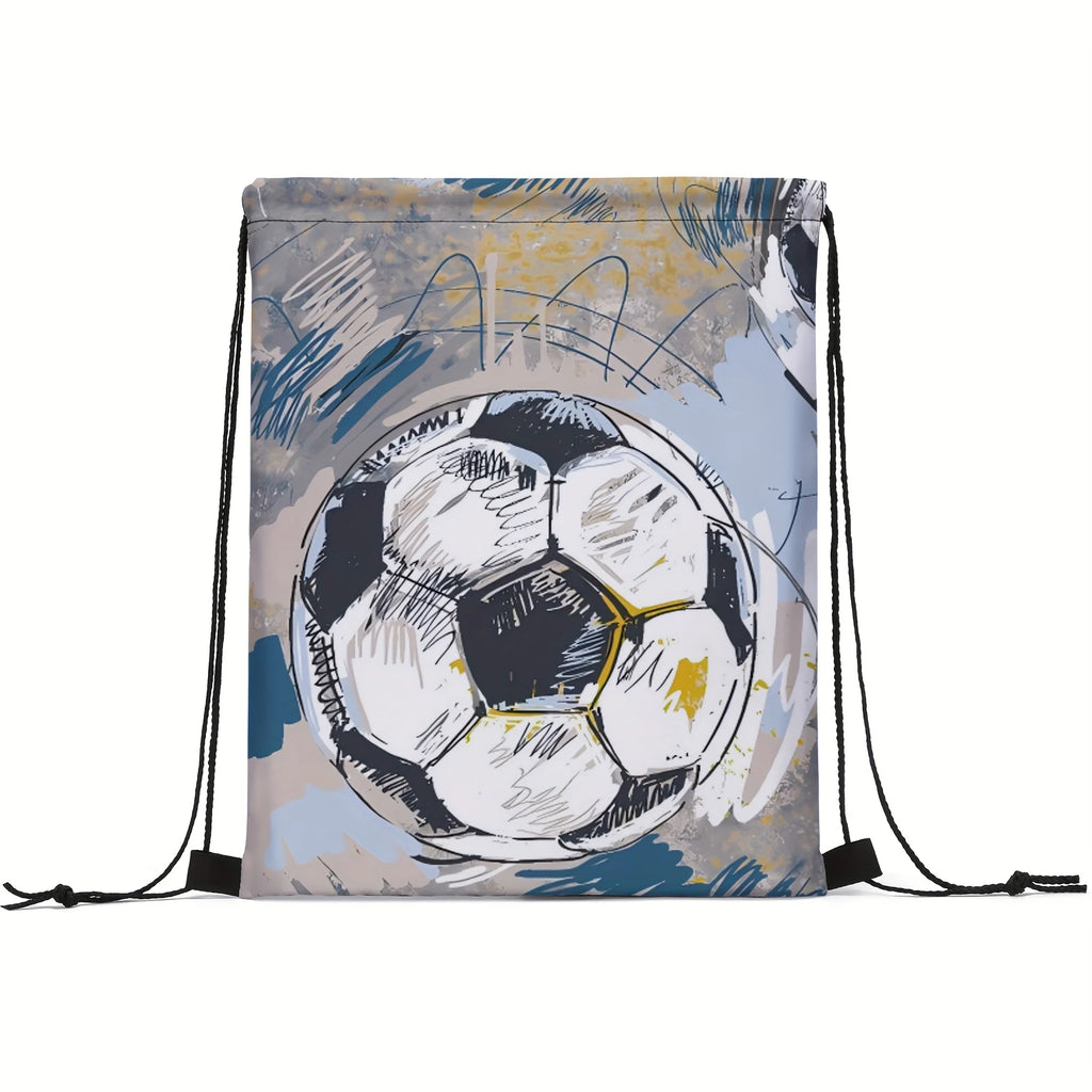 Random 1 casual print colorful drawstring neutral gaming backpack, unisex sports and fitness training storage bag