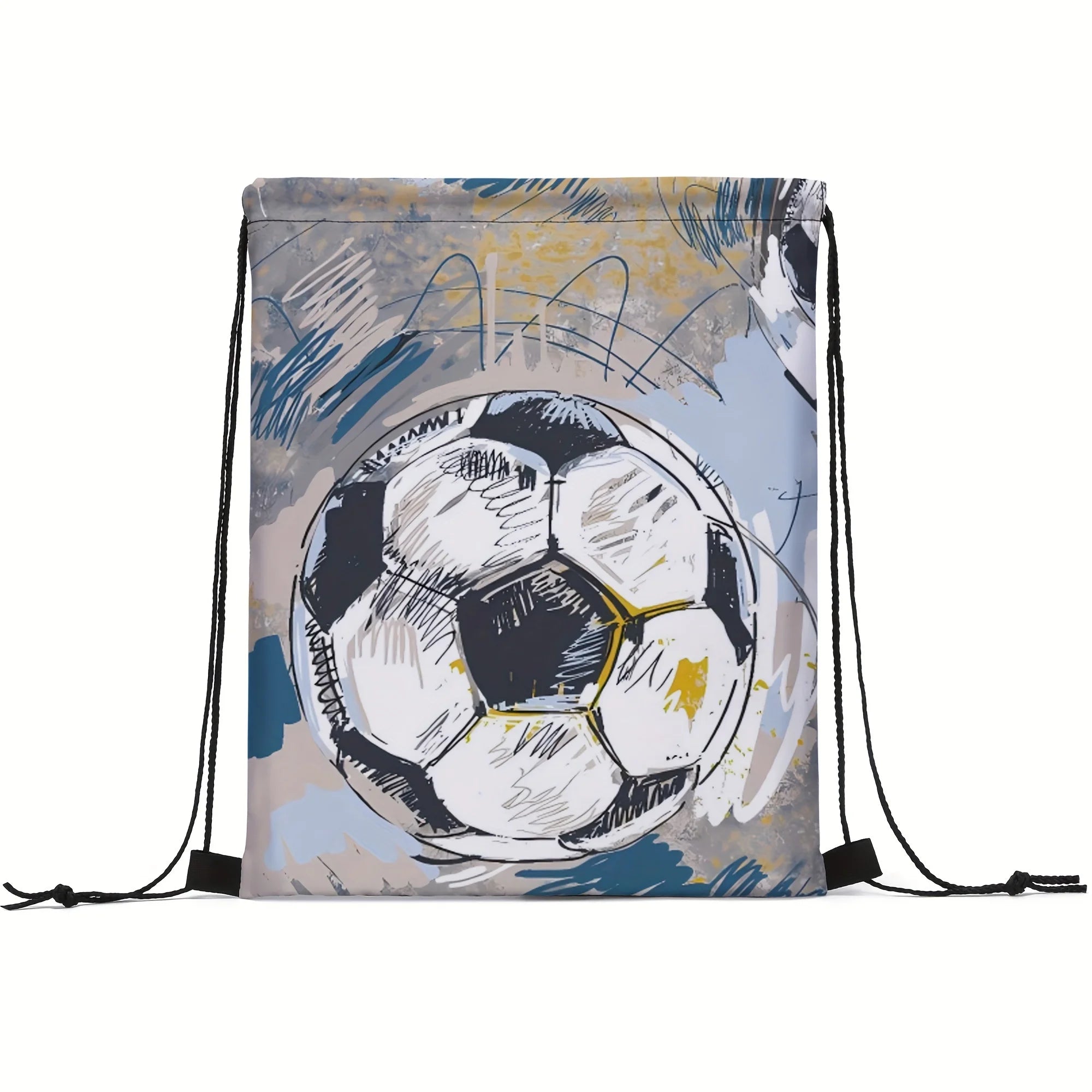 Random 1 casual print colorful drawstring neutral gaming backpack, unisex sports and fitness training storage bag