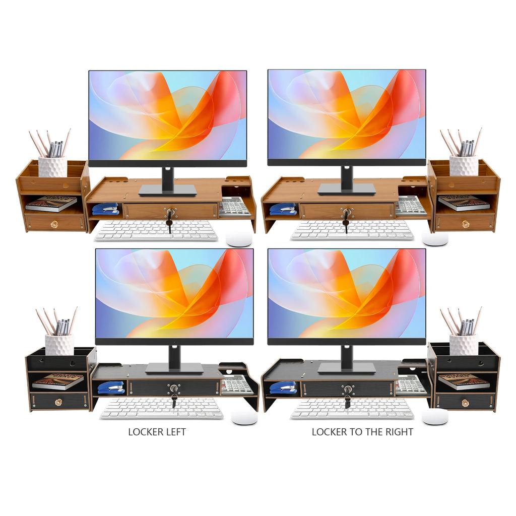 Modern Desktop Monitor Stand Monitor Riser Computer Monitor Booster Stand 17.5*20*16cm For Office And Study