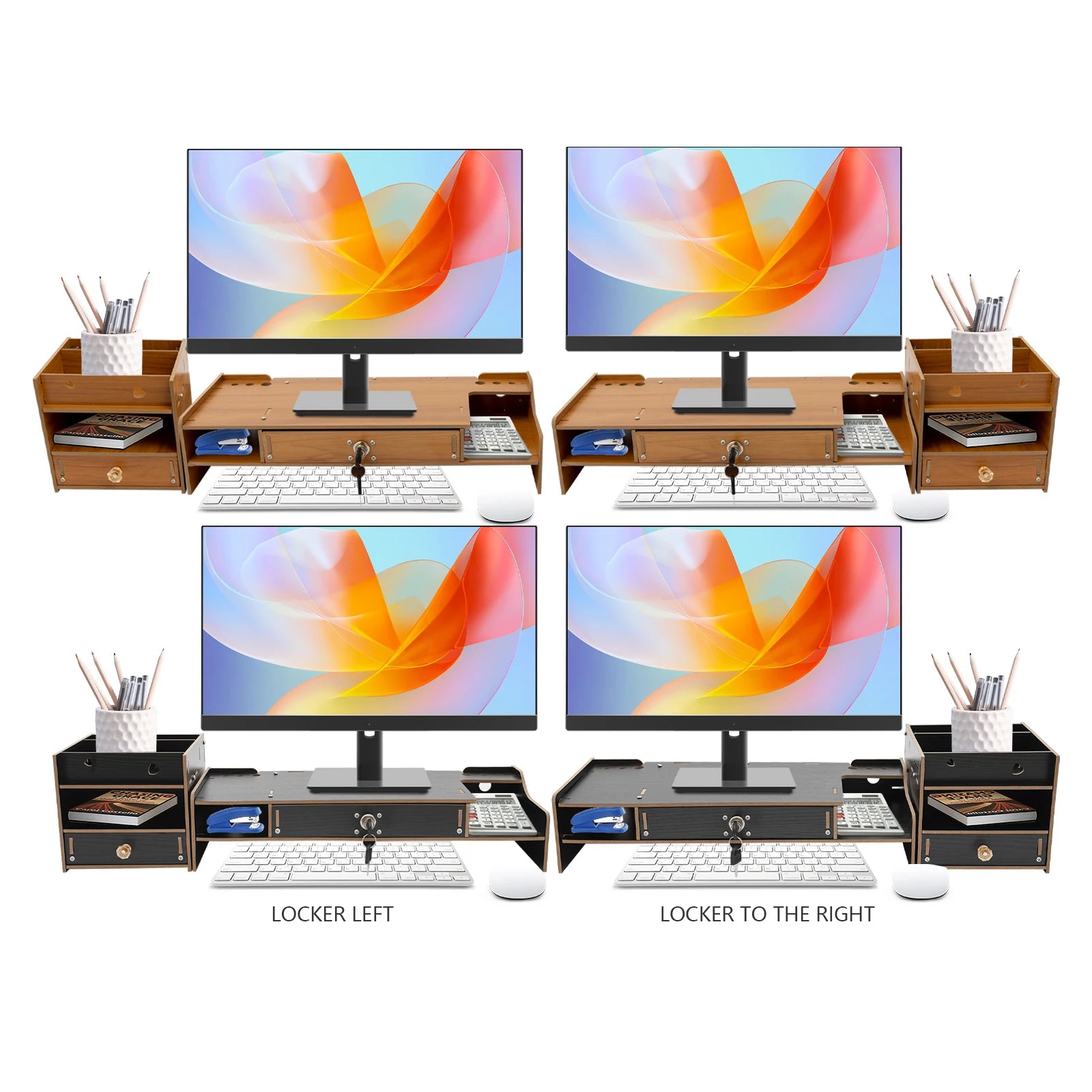 Modern Desktop Monitor Stand Monitor Riser Computer Monitor Booster Stand 17.5*20*16cm For Office And Study