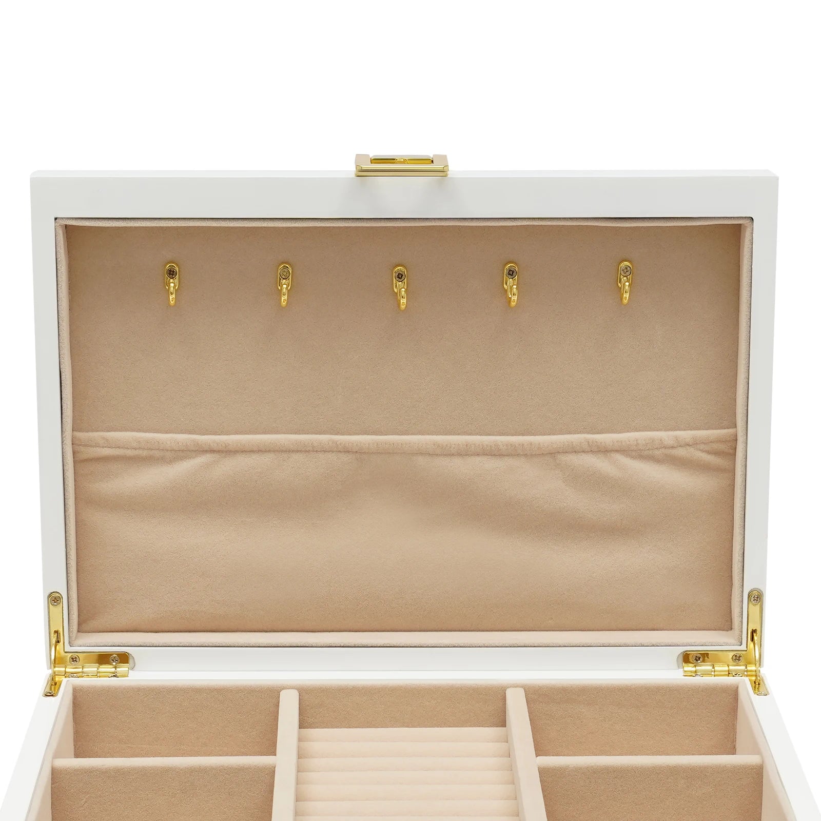 Black Walnut /Brown / White Wood Organizer Jewelry and Watch Display Case Storage Box Convenient