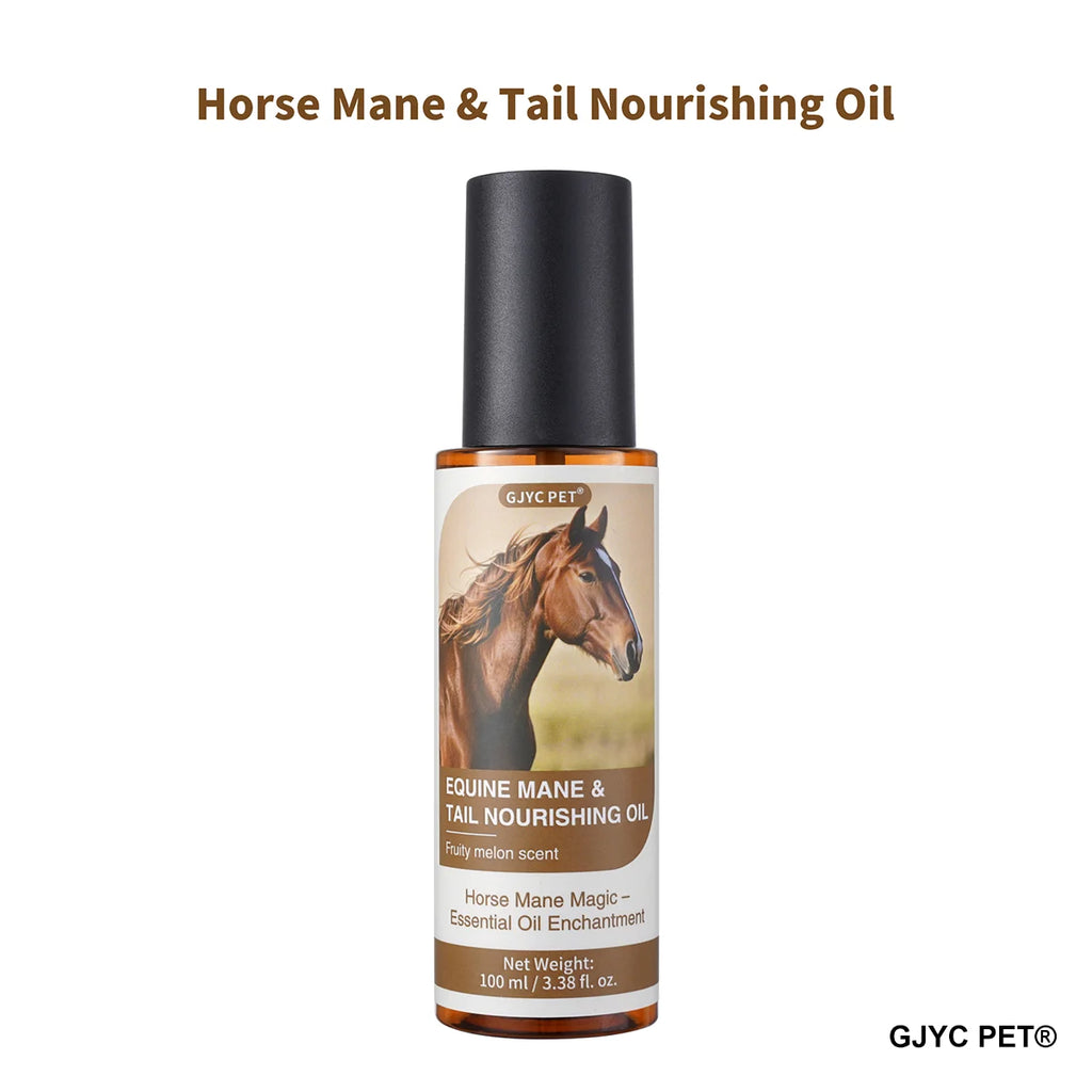 Aceite para Crin y Cola de Caballo 100ml | Brillo y Nutrición | Ingredientes Naturales 🐎