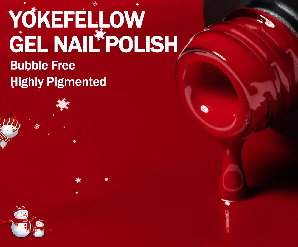 Esmalte Gel YOKEFELLOW 10ml | 122 Colores | Rojo Brillante | UV/LED Semipermanente 💅 - Firu Total Sales