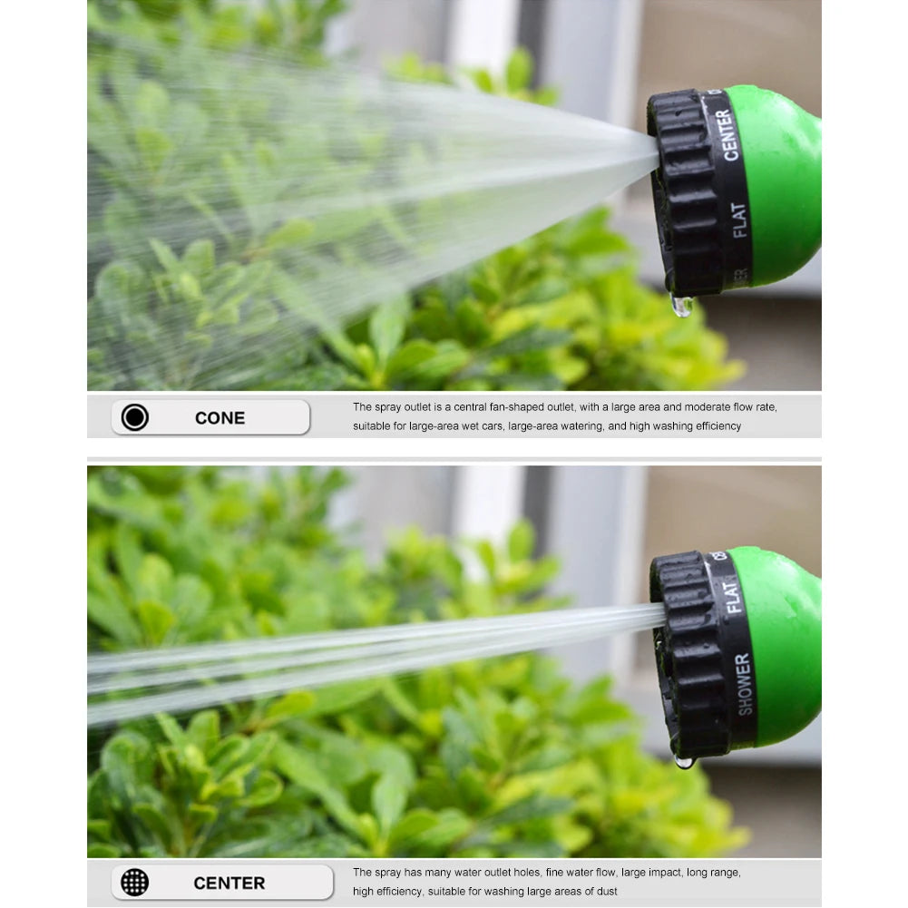 Garden Sprinkler Hose Nozzle 7 Adjustable Modes Irrigation Nozzle Multifunctional Water Spray Gun for Garden Lawn Watering